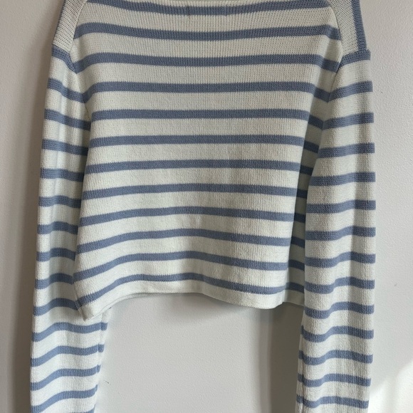 Jessica Simpson Knit Cardigan Nautical Women’s Stripe Cotton Buttons Pockets XL - Picture 4 of 8